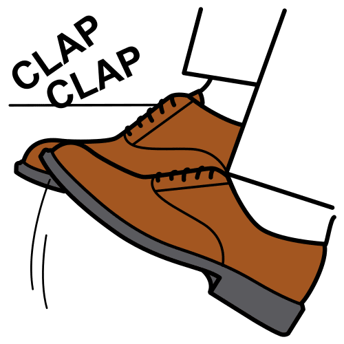 tap with feet
