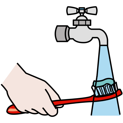 clean the toothbrush
