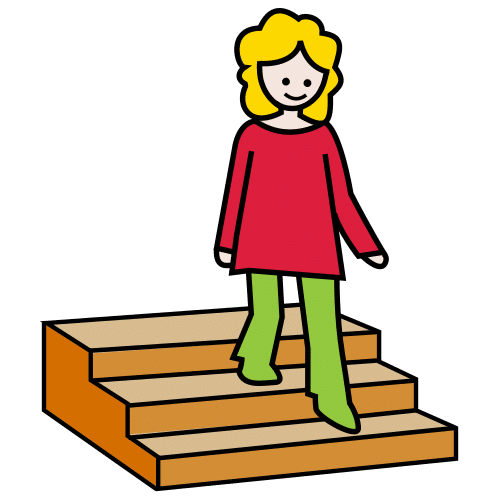 go down the stairs
