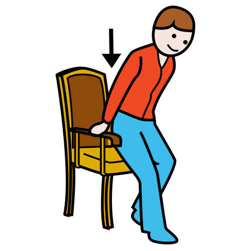 sit on the chair