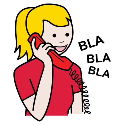 talk on the telephone