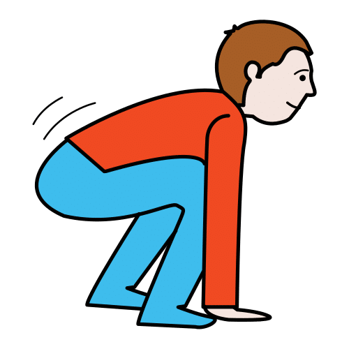crouched