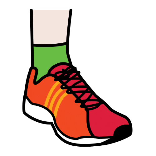 wearing shoes