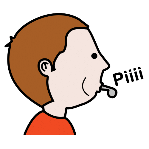 blow of a whistle
