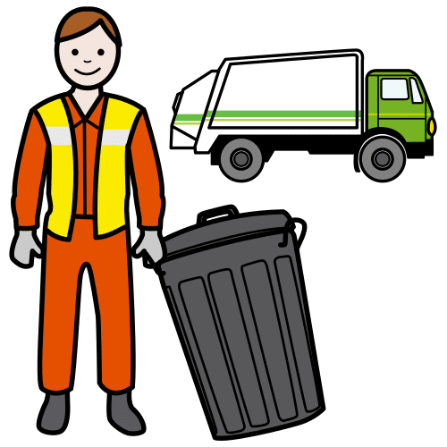 collect the rubbish