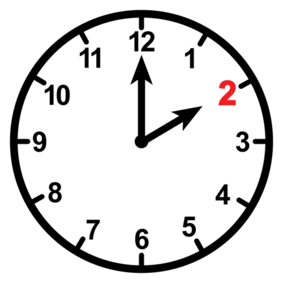 two o'clock, exactly two o'clock