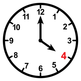 four o'clock, exactly four o'clock