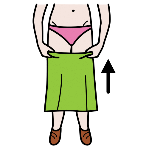 turn up the skirt
