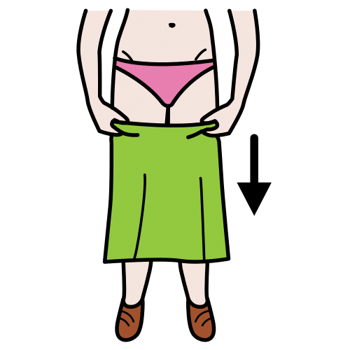 take skirt off