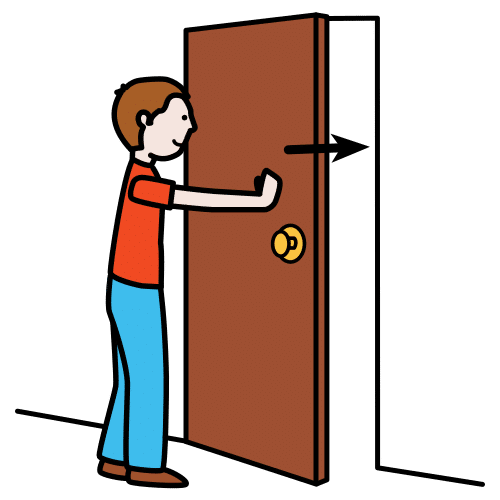 close the door