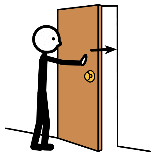 close the door