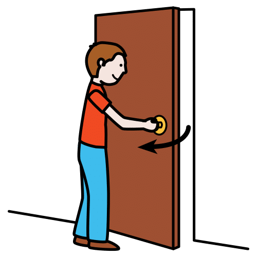 open the door