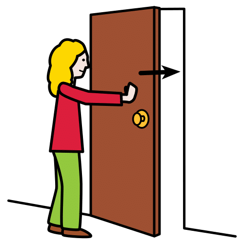close the door