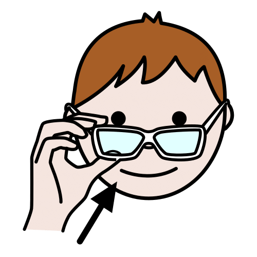 put on glasses