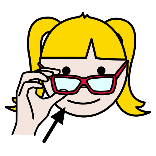 put on glasses