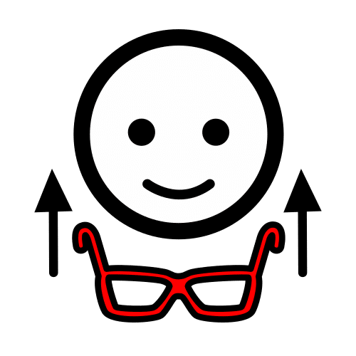 put on glasses