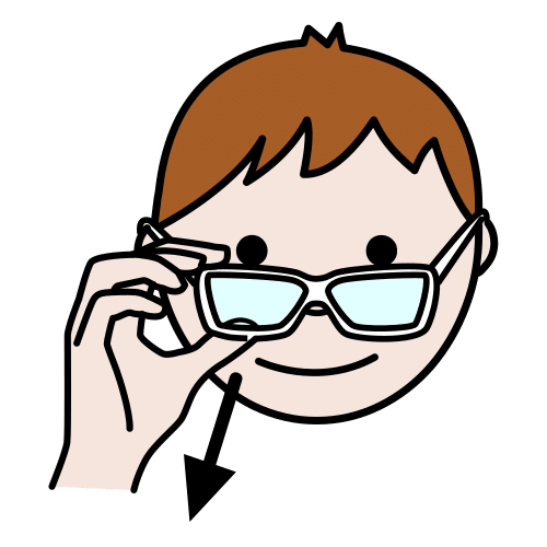 take off glasses