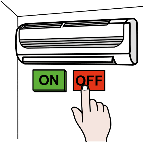 switch off the air-conditioning