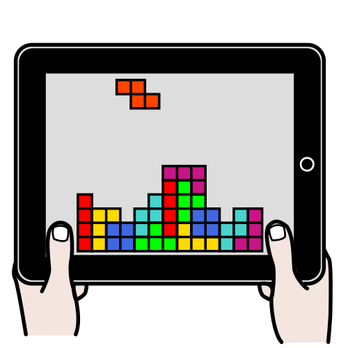play with the tablet