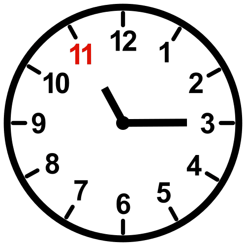 quarter past eleven
