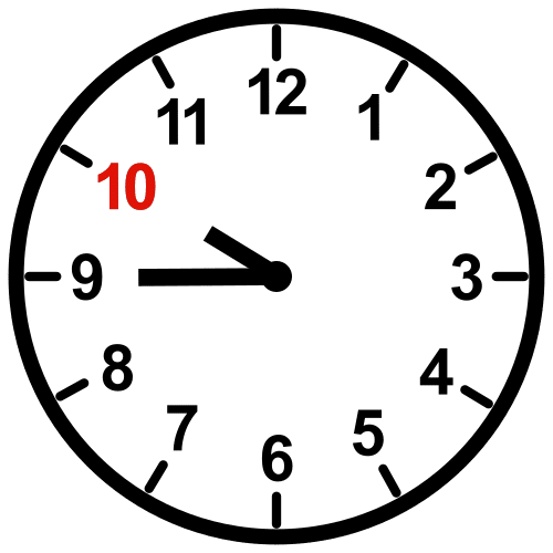 a quarter to eleven