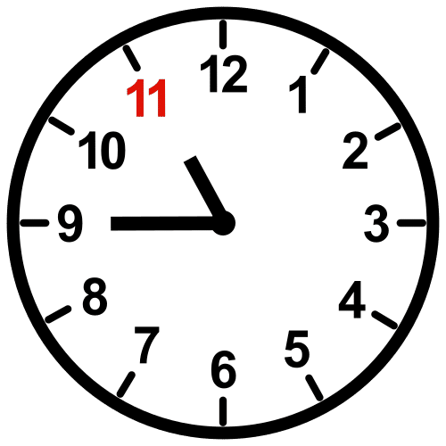 a quarter to twelve