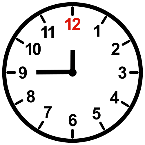 a quarter to one