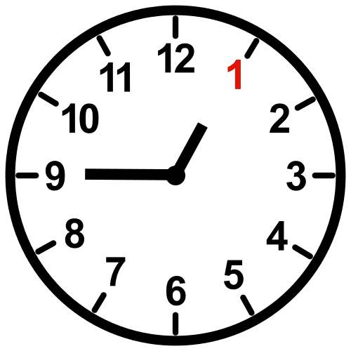 a quarter to two