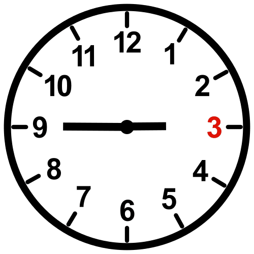 a quarter to four