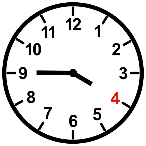 a quarter to five