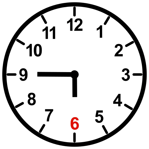 a quarter to seven