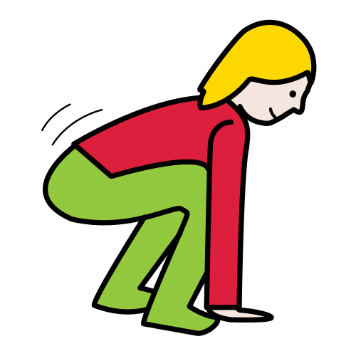 crouched