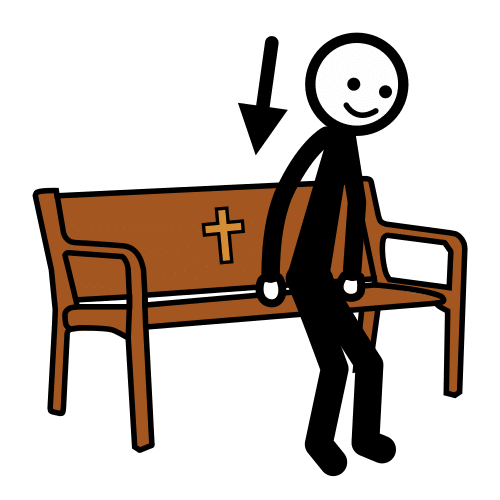 sit on church pew