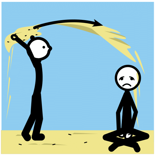 throw sand
