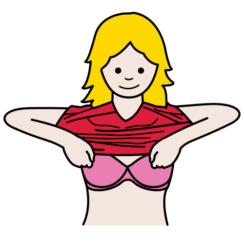 put on t-shirt
