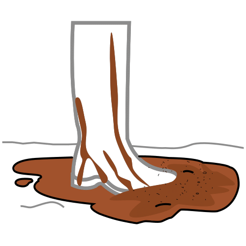 cover in mud