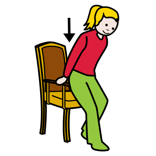 sit on the chair