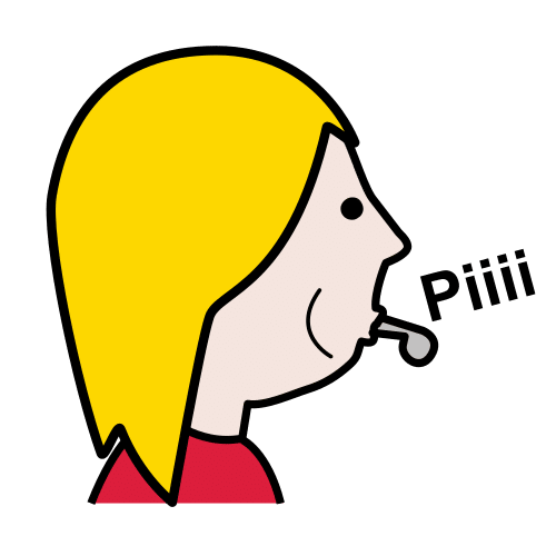 blow of a whistle