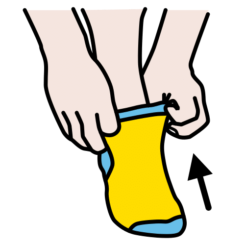 put on sock