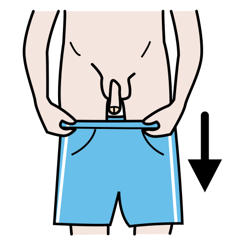take off swimming trunks