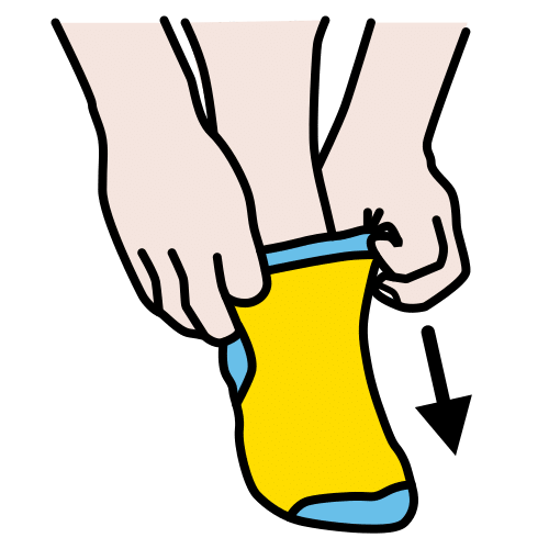 take sock off