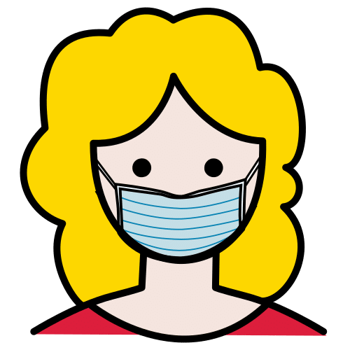 woman with mask