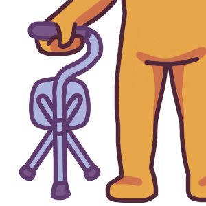 pop out stool cane