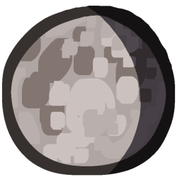 waning gibbous moon
