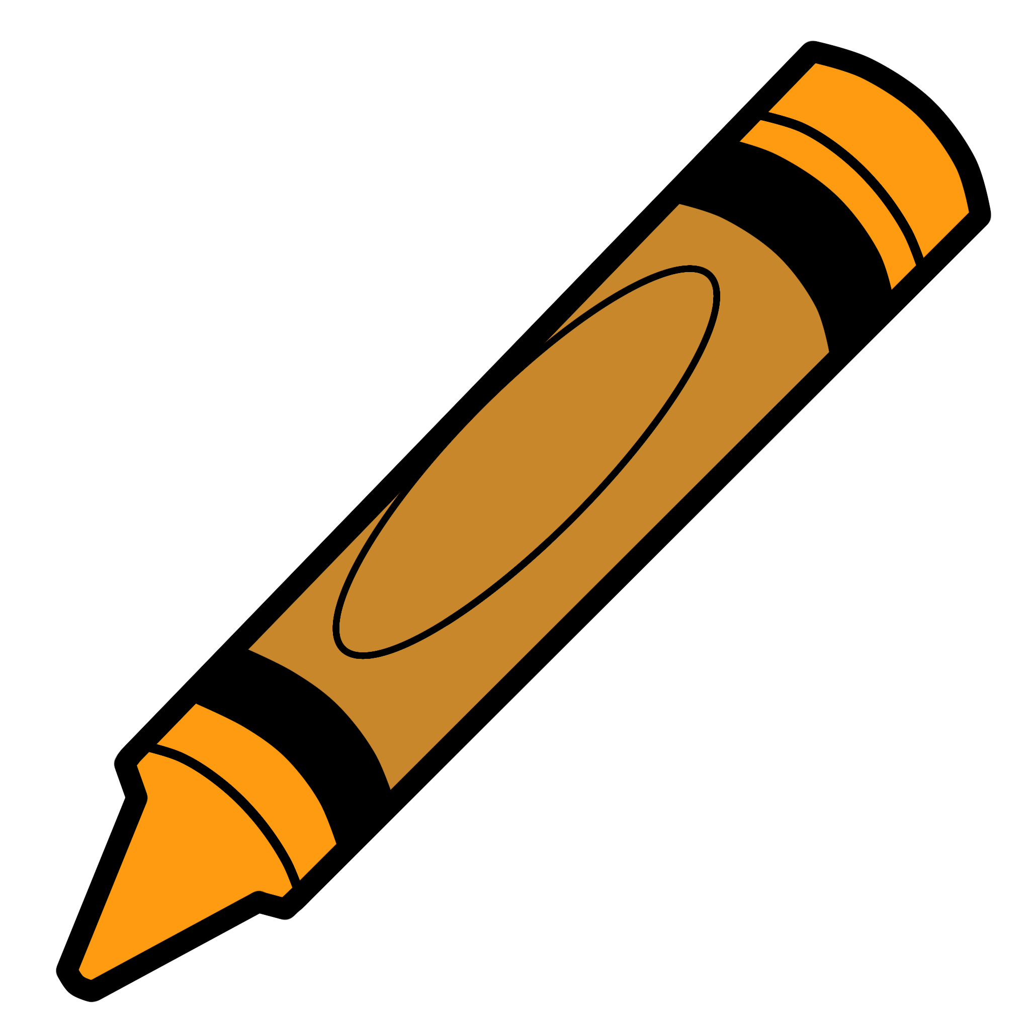 crayon (orange)
