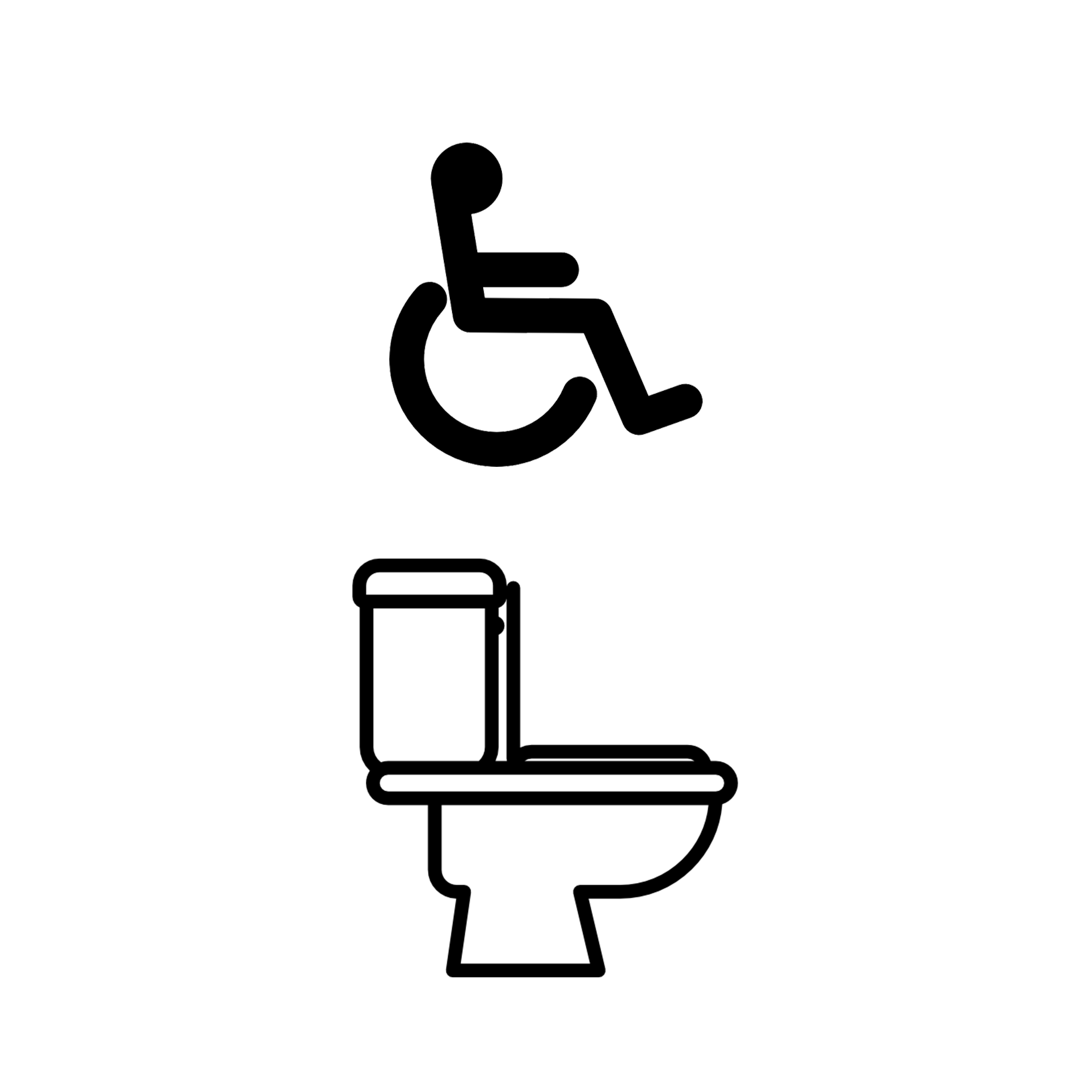 Accessible toilet sign