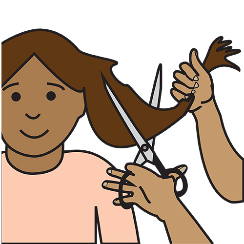 cut (hair)
