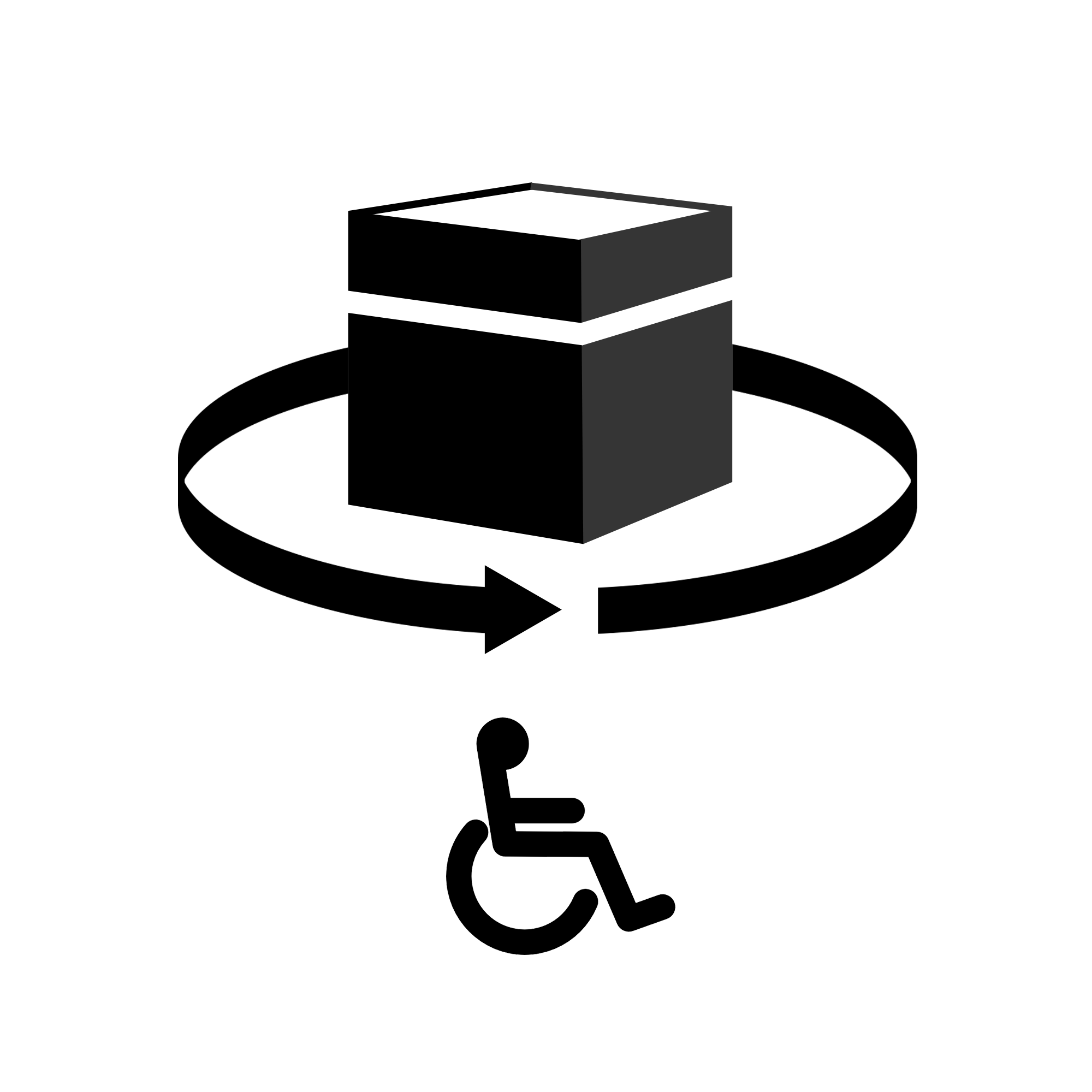 Accessible Tawaf sign